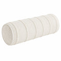 Nackenrolle 20 x 50 cm aus Textil in Creme mit Strukturmuster