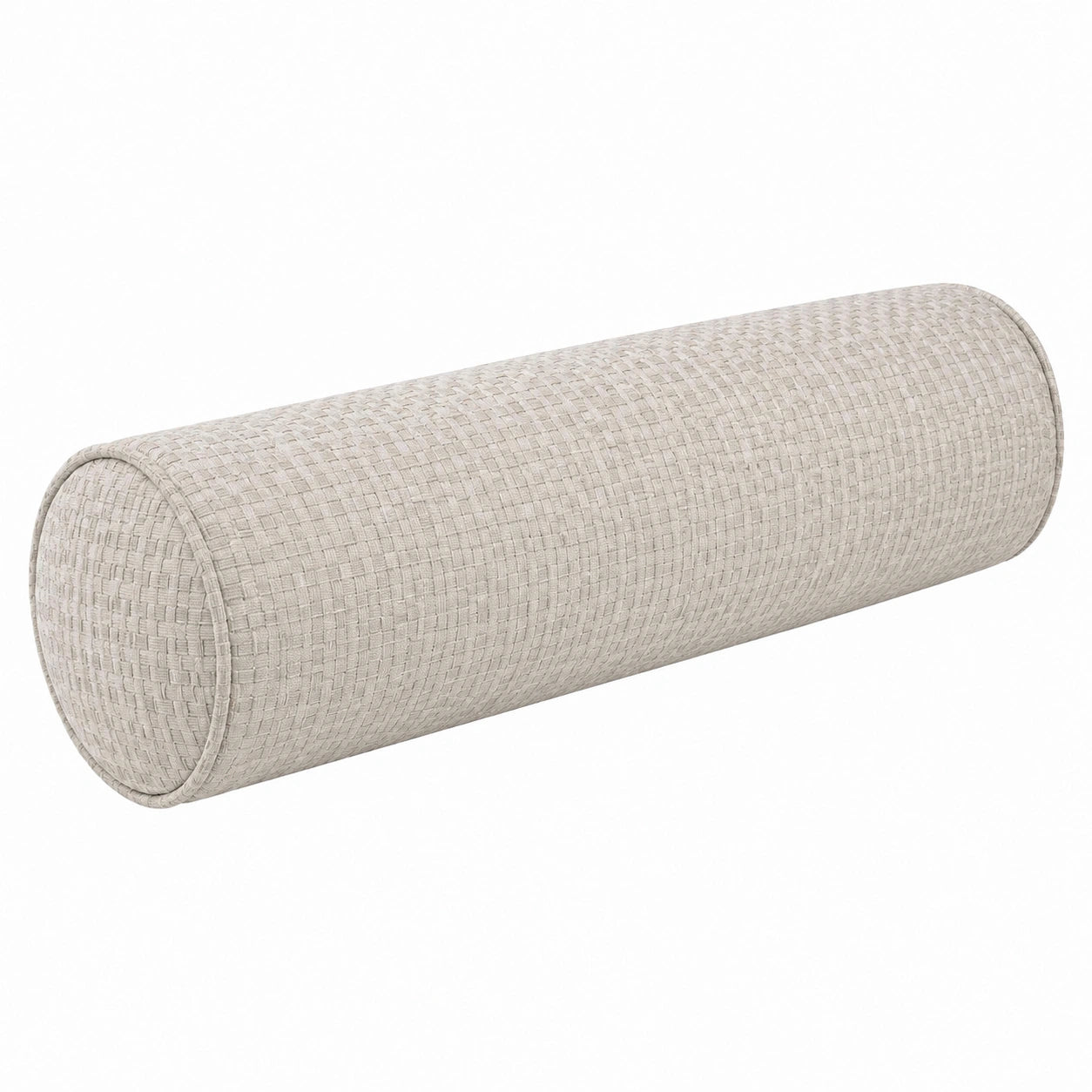 Nackenrolle 15 x 50 cm Textil Beige - zylindrisches Stützkissen