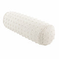 Nackenrolle 45 x 15 cm Textil Creme dekorativ