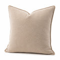 Dekokissen 45 x 45 cm aus Strukturstoff Beige mit Keder