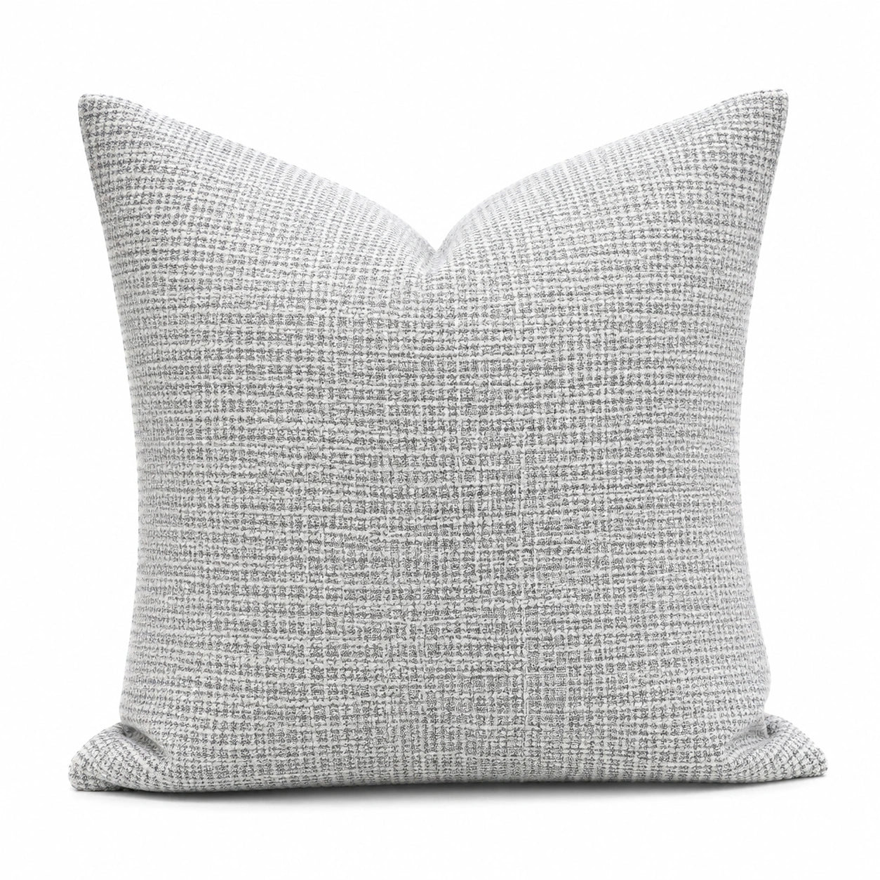 Dekokissen 45 x 45 cm Grau Textil mit Strukturmuster