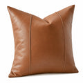 Deko-Kissen 45 x 45 cm Braun in Lederoptik mit Keder