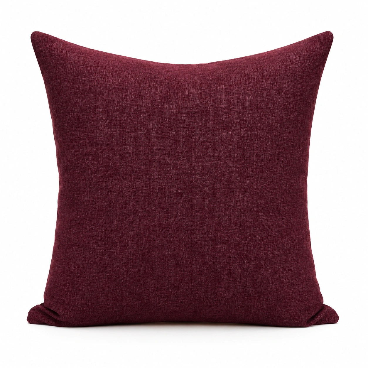 Dekokissen 45 x 45 cm Textil Bordeaux weich