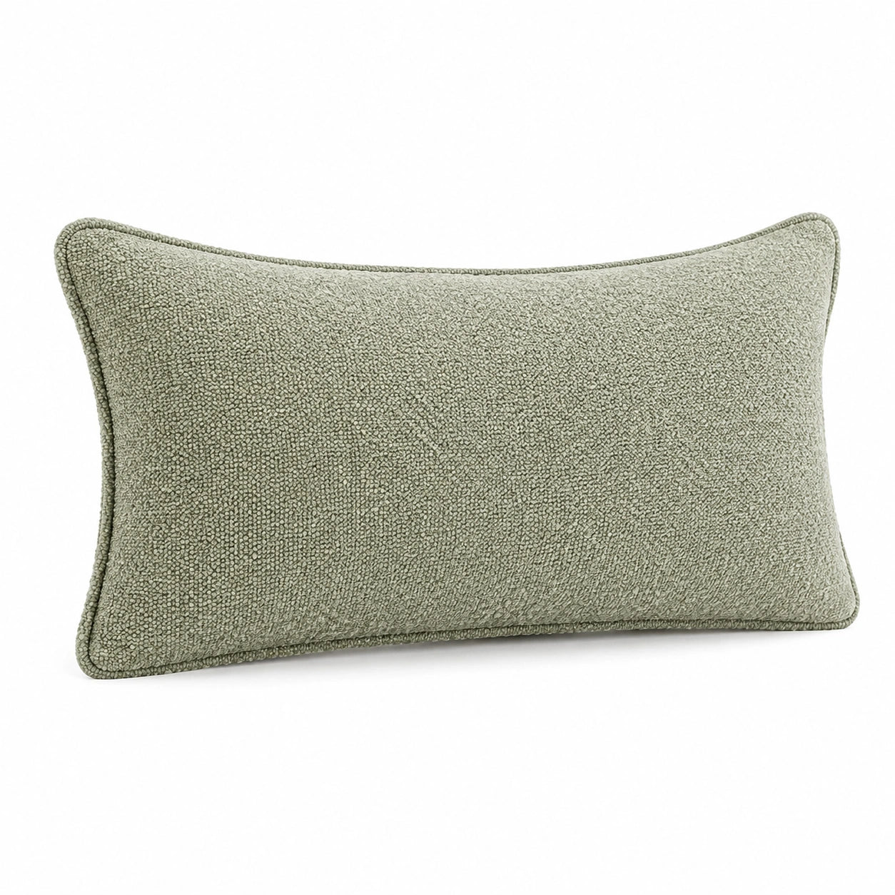 Dekokissen 50 x 30 cm Textil Salbeigrün für Wohnräume mit Struktur