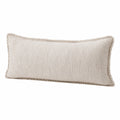 Dekokissen 50 x 30 cm Textil Creme mit Fransen