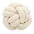 Knotenkissen 30 cm Bouclé Textil Creme dekoratives Sofakissen
